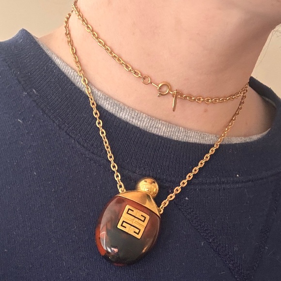Givenchy Gold and Brown Pendant Necklace - Picture 4 of 4